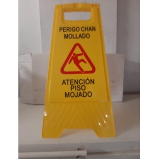 Señal de advertencia suelo recién fregado - Imagen 1
